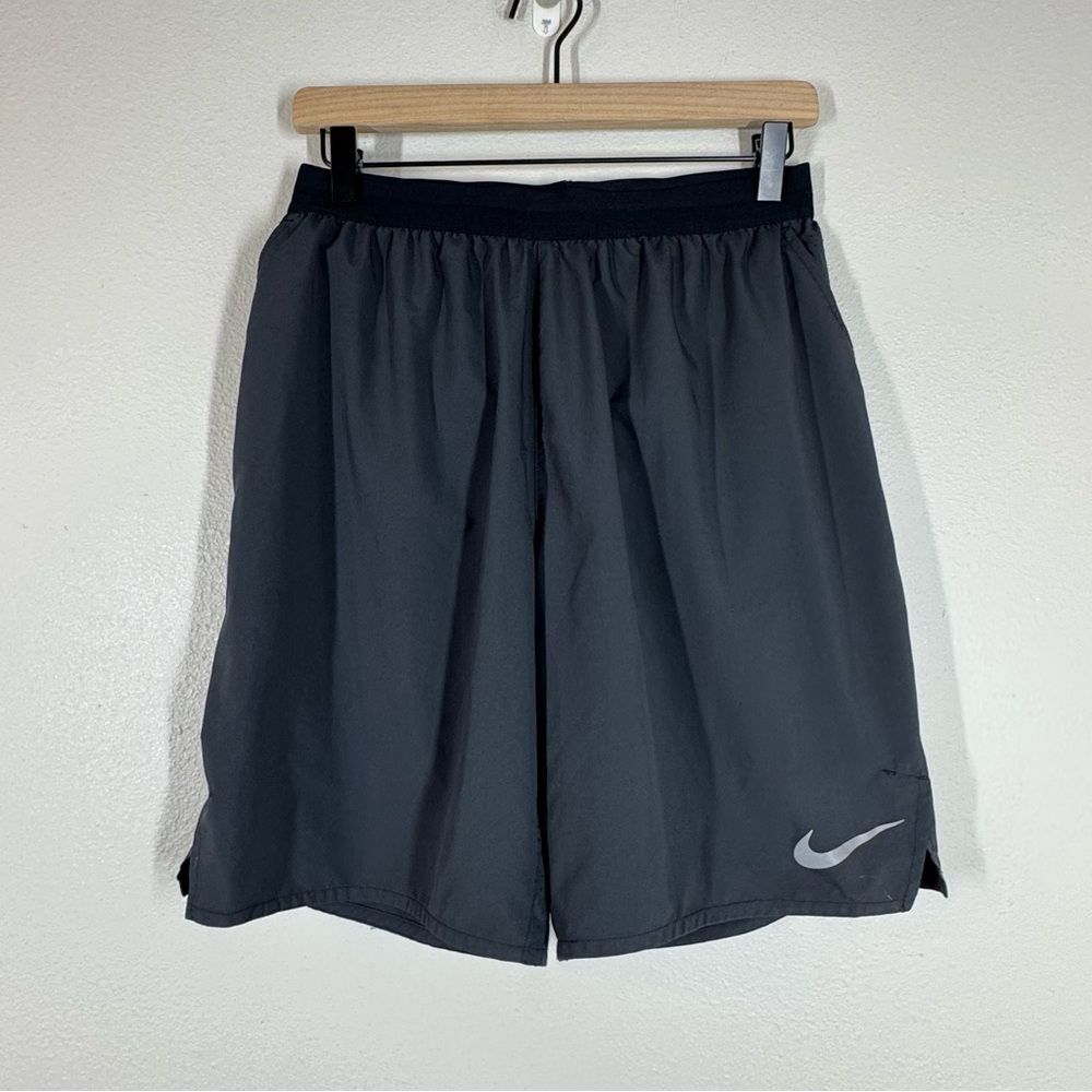 Nike Men's Black Reflect Running Shorts Gym Sporty Brief Liner Size Medium